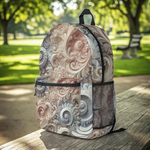 Elegantes Gradient Pastel Lace Muster Medium Gesch Bedruckter Rucksack