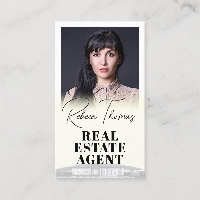 Elegantes Gradientenportrait Visitenkarte (Vorderseite)