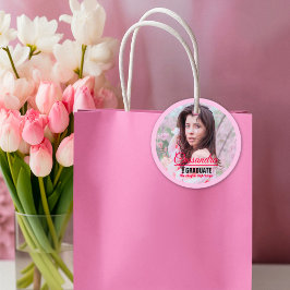 Elegantes Graduate Custom-Foto Geschenkanhänger