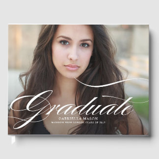 Elegantes Graduate Foto Gästebuch