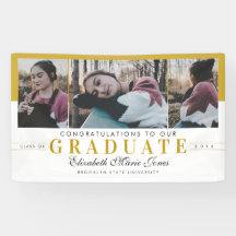 Elegantes Graduate White Gold Abschluss 3 Foto
