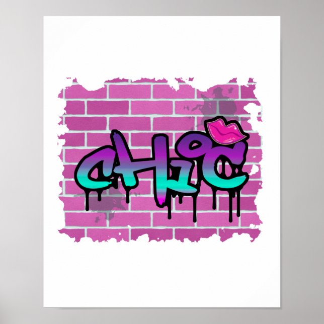 elegantes Graffiti-Design Poster (Vorne)