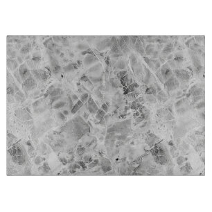 Elegantes Grau "Opulent Marble Whirl" Marmortextur Schneidebrett