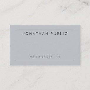 Elegantes Grau Personalisiert Modernes Minimalisti Visitenkarte