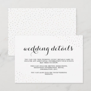 Elegantes Grau und Weiß mit Details zur Hochzeit v Begleitkarte