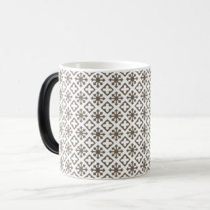 Elegantes graues geometrisches Ornamentmuster Verwandlungstasse