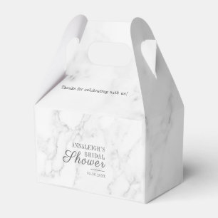 Elegantes graues Marmormuster Hochzeitsdusche Geschenkschachtel