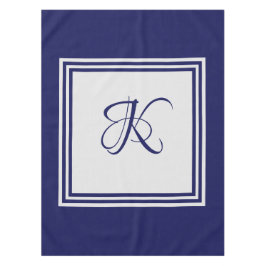 Elegantes, graues Quadrat-Muster, initiales Monogr Tischdecke