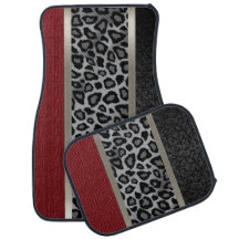 Elegantes Graues, Rotes und Leopard-Tierdesign