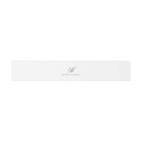 Elegantes Graues weißes Monogramm-Bauchband