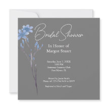 Elegantes graues Wildblume Weißes Skript-Brautpart