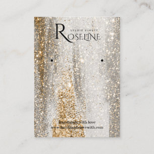 Elegantes Gray Gold Brush Jewlery Display Visitenkarte