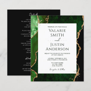 Elegantes Green Agate Budget Hochzeit in einem