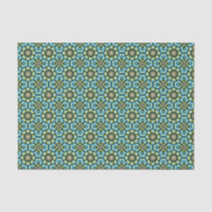 Elegantes Green Blue Modern Geometric Muster Seidenpapier