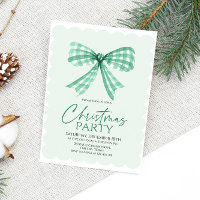 Elegantes Green Bow Christmas Party