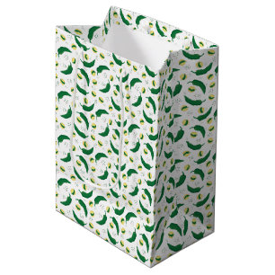 Elegantes Green Chile Muster Mittlere Geschenktüte
