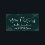 Elegantes Green Christmas Return Address Label Adressaufkleber<br><div class="desc">Wählen Sie ein Label so besonders wie das Geschenk,  das Sie senden!</div>