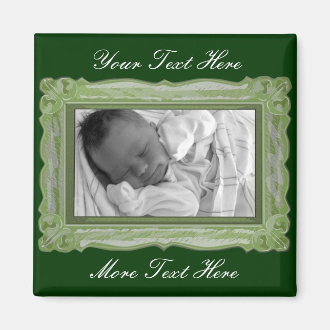 Elegantes Green Frame Magnet (Vorne)