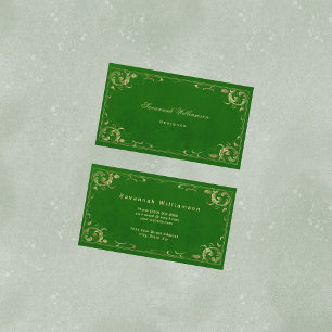 Elegantes Green Gold individuell anpassbar Visitenkarte
