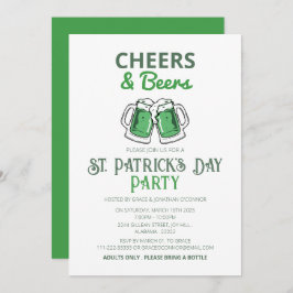 Elegantes Green Kleeblatt St. Patrick's Day Party Einladung