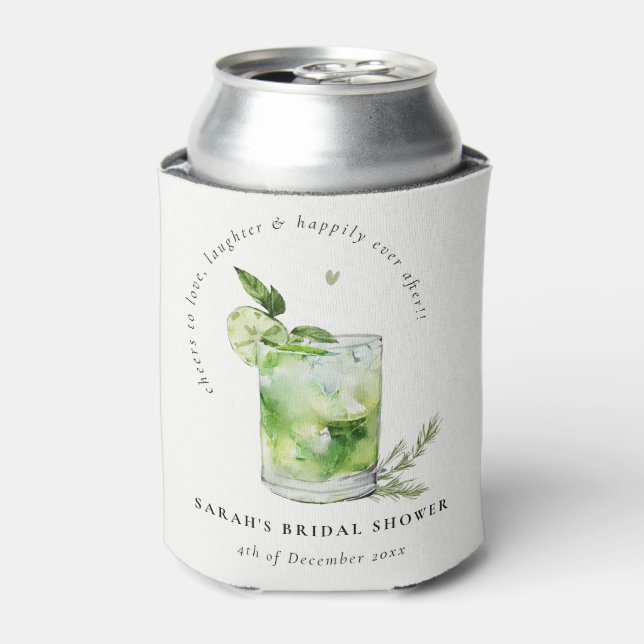 Elegantes Green Margarita Cocktail Brautparty Dosenkühler (Kanne Vorderseite)
