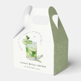 Elegantes Green Margarita Cocktail Brautparty Geschenkschachtel