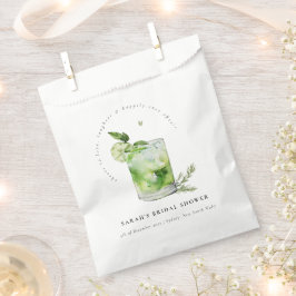 Elegantes Green Margarita Cocktail Brautparty Geschenktütchen