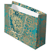 Elegantes Green und Gold Mandala Muster