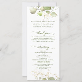 Elegantes Greenery Watercolor Floral Gold Programm