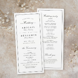 Elegantes grenzenloses Hochzeitsprogramm Programm