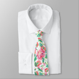 Elegantes, griechisch-rosa Blume-Muster Krawatte
