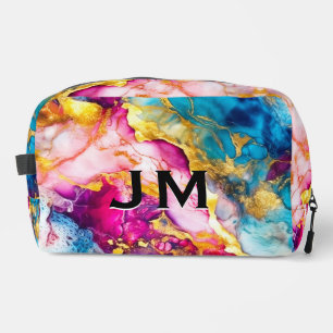 Elegantes, griechisch-türkisfarbenes Marmoraccesso Waschbeutel