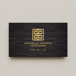 Elegantes griechisches Logo für den Designer Gold/ Visitenkarte