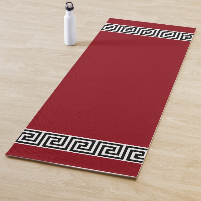 Elegantes griechisches Muster am Maroon Yogamatte (Beispiel)