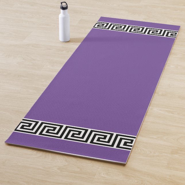 Elegantes griechisches Muster auf Violet Yogamatte (Beispiel)