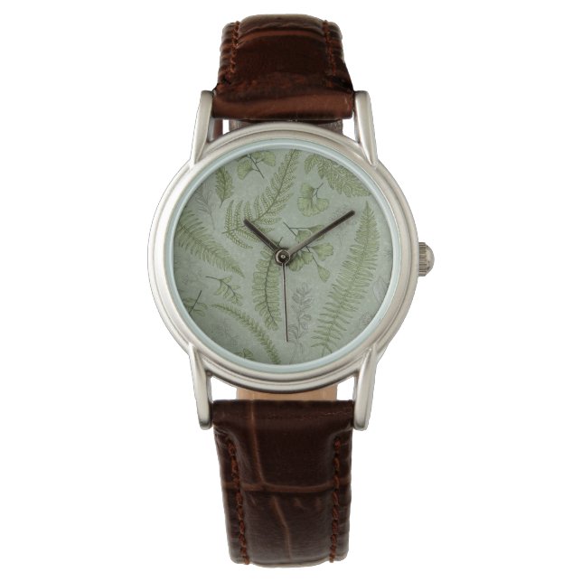 Elegantes Grün des Wassers Armbanduhr (Vorderseite)