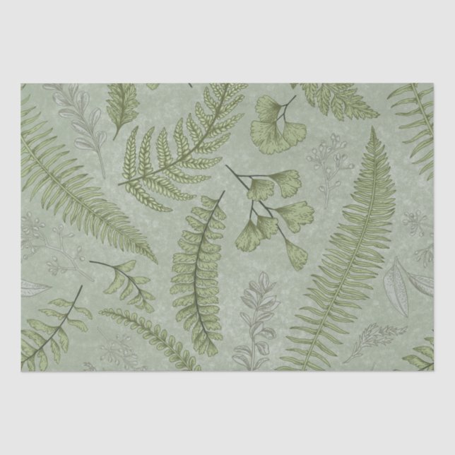 Elegantes Grün des Wassers Seidenpapier (Vorderseite)