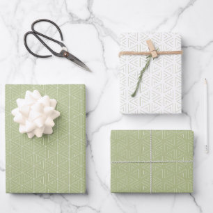 Elegantes Grün, einfach und minimales Geschenk Geschenkpapier Set