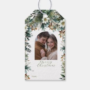 Elegantes Grün Foto Geschenkanhänger