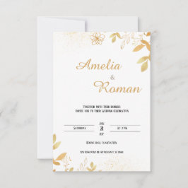 Elegantes Grün, Typografie Einladung