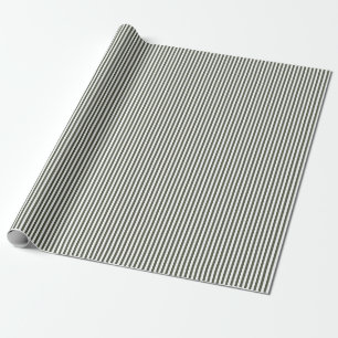 Elegantes grün-weiß gestreiftes Weihnachtsmotiv Geschenkpapier
