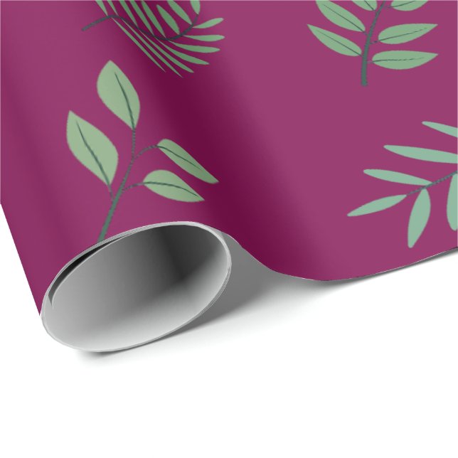 Elegantes Grünbuch zum Thema Wein Geschenkpapier (Rolleneckpunkt)
