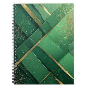 💚 Elegantes grünes abstraktes Glitter-Modernes De Notizblock