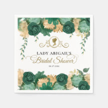 Elegantes grünes, florales Viktorianisches Brautpa