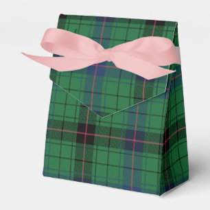 Elegantes grünes Karo Davidson Tartan Geschenkschachtel