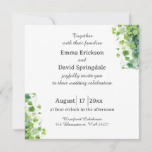 Elegantes grünes Leaf-Hochzeitsempfang