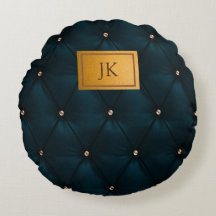 Elegantes grünes Leder, Diamanten, Monogramm