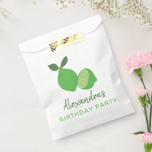 Elegantes grünes Limones Party Geschenktütchen
