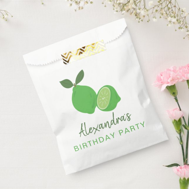 Elegantes grünes Limones Party Geschenktütchen (Versiegelt)