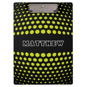 Elegantes, grünes Polka-Dots-Muster Klemmbrett